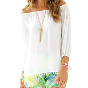 Lilly Pulitzer Enna off the Shoulder Top Size XS